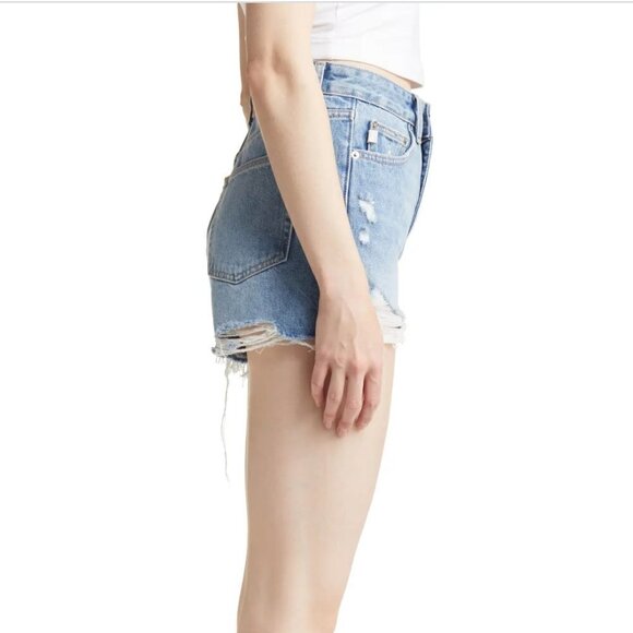 NWT LOVERS + FRIENDS Jack High Rise Cutoff Denim Shorts 27 - Picture 3 of 9